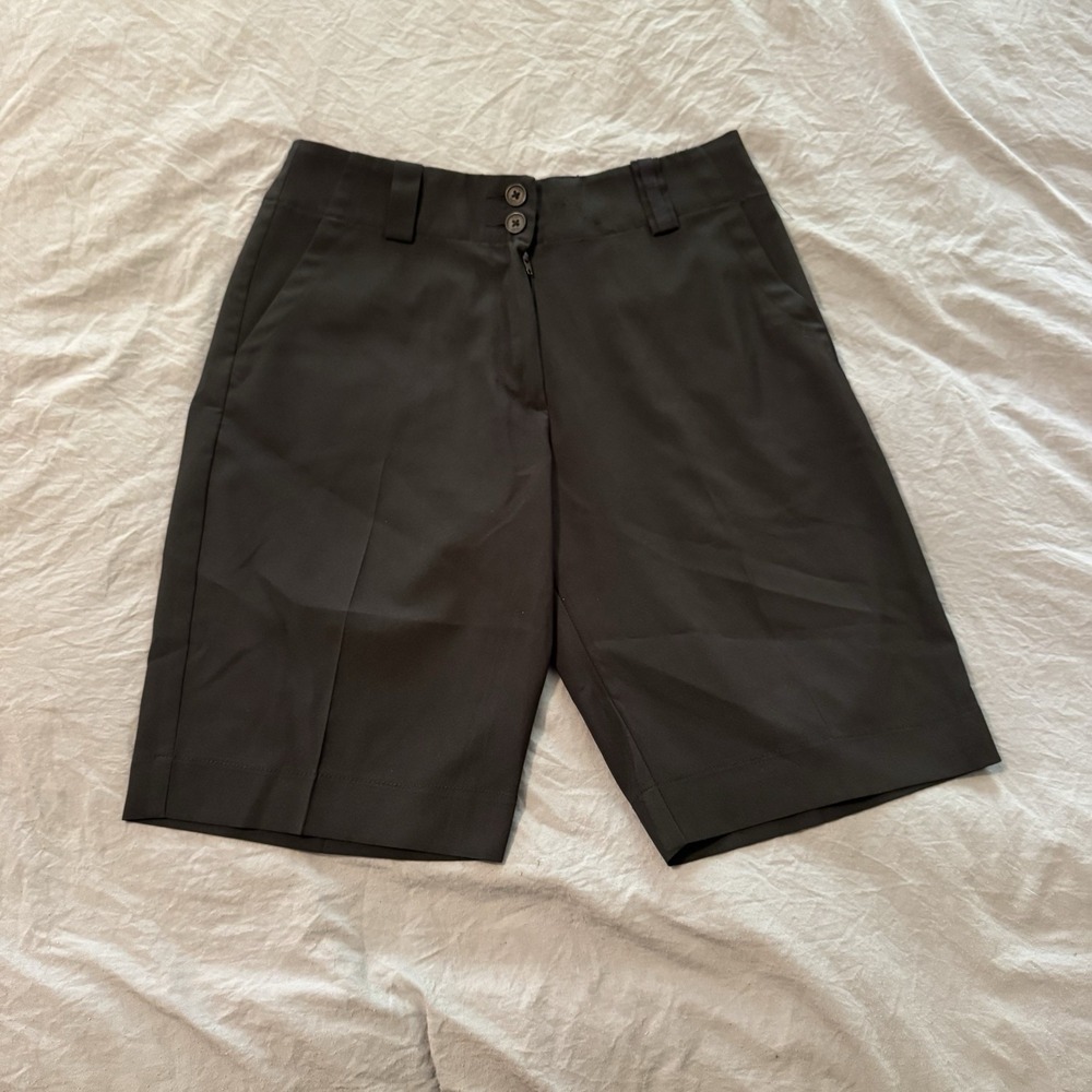 Nike Golf Dri-Fit Bermuda Tournament Shorts Womens Size 2 Black